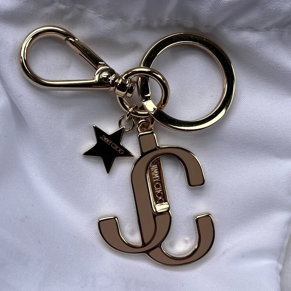 Jimmy Choo Keyring - Powder Pink/Light Gold - New in box, great gift